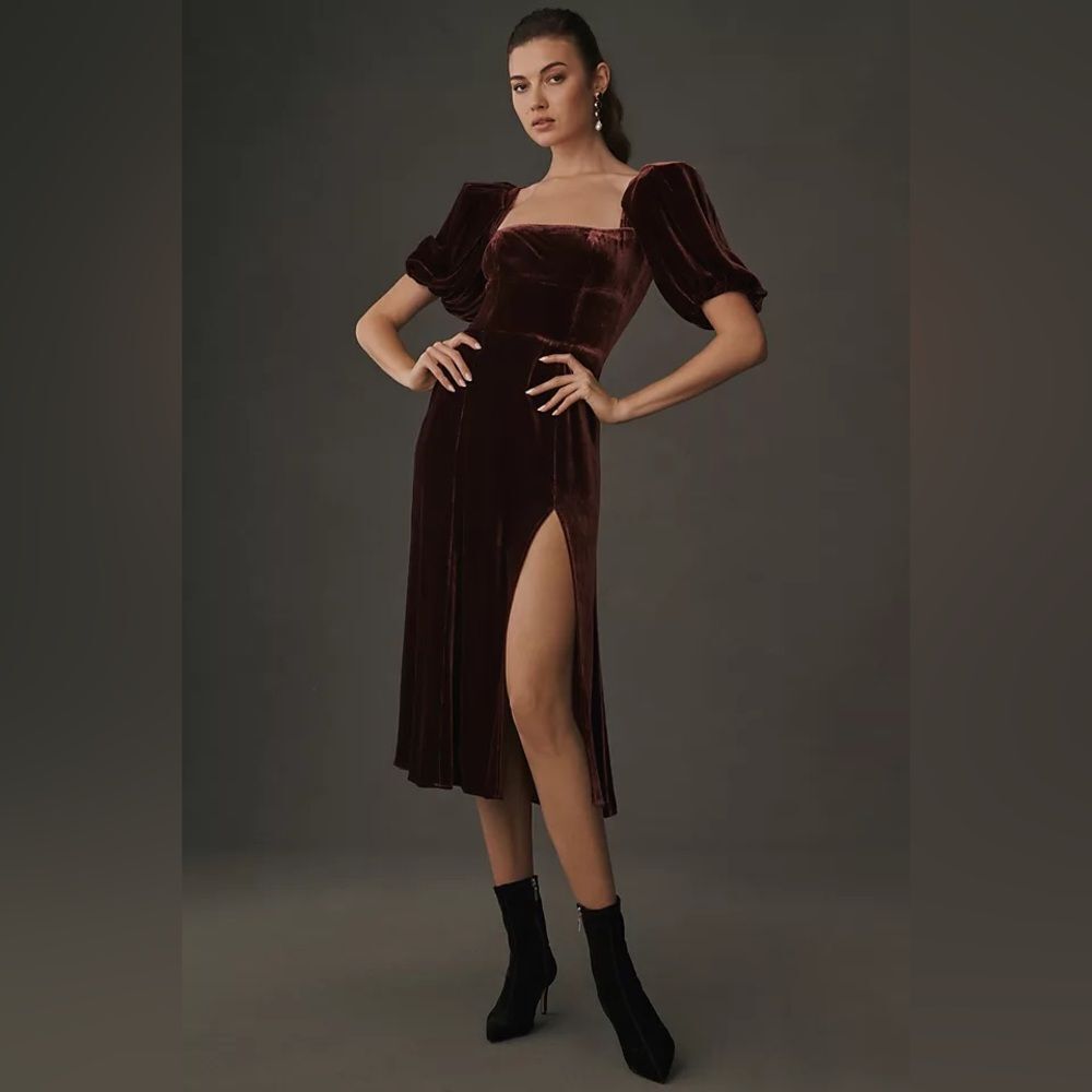 COPY - NWT REFORMATION JOCELYN VELVET DRESS 8